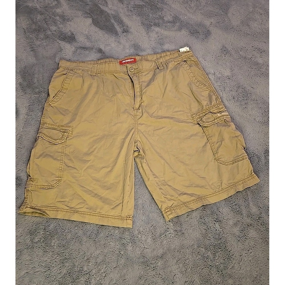 Vtg Union Bay Cargo Shorts Size Size 42 Men's Tan Relaxed Fit  Stretch Y2K Baggy